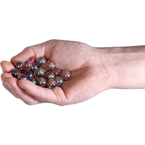 Billes de verre Aqua lilas 14 mm (ca 100pcs), Image 2