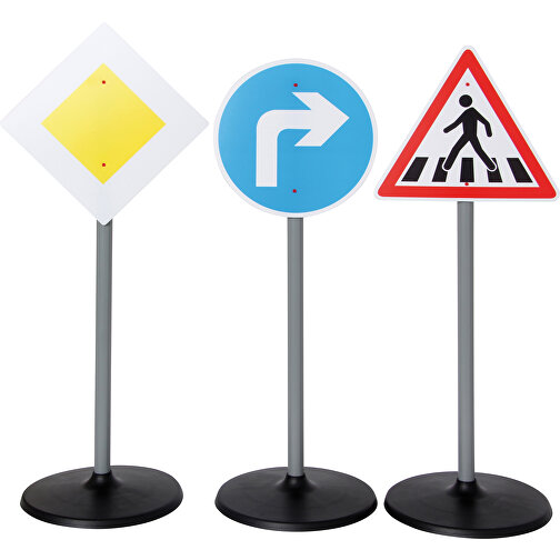 Juego de señales de tráfico (6 piezas) con 3 soportes, Imagen 1