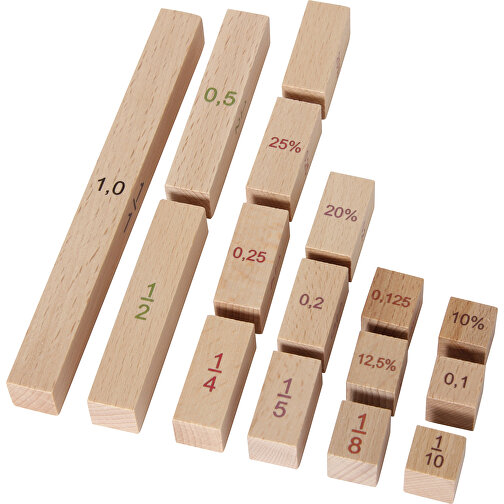 Calculadora de fracciones de longitud en estuche de madera, Imagen 2