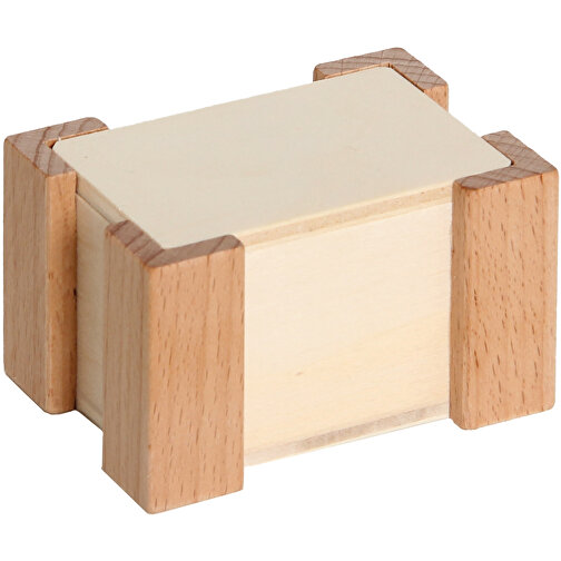 Pudelko 7,5x5,2x4,3 cm z listwami naroznymi z drewna bukowego, Obraz 1