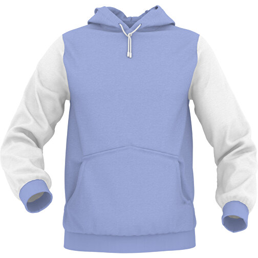 Hoodie Urban - Inkl. Individueller Gestaltung , pastellblau, 70% Baumwolle, 30 % Polyester, L, , Bild 1