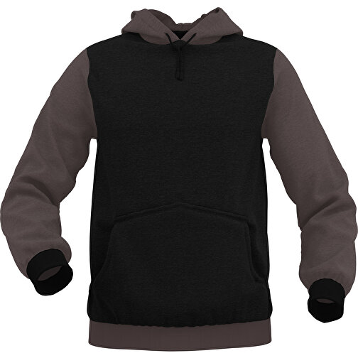 Hoodie Urban - Inkl. Individueller Gestaltung , dunkelbraun, 70% Baumwolle, 30 % Polyester, S, , Bild 1