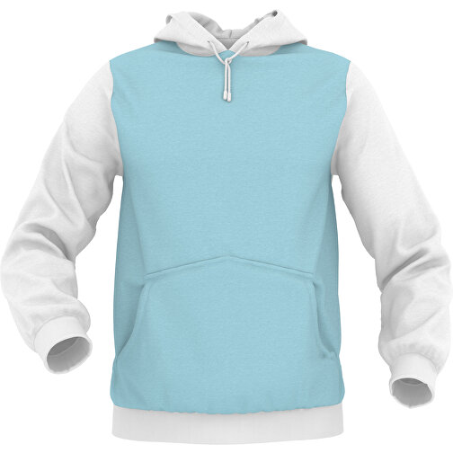 Hoodie Urban - Inkl. Individueller Gestaltung , zartblau, 70% Baumwolle, 30 % Polyester, M, , Bild 1