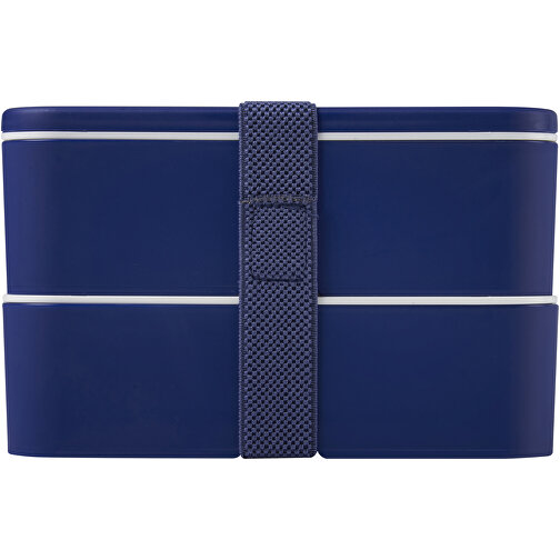 MIYO Doppel-Lunchbox , blau / blau / blau, PP Kunststoff, 18,00cm x 11,30cm x 11,00cm (Länge x Höhe x Breite), Bild 4