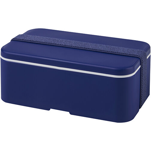 MIYO Lunchbox , blau / blau, PP Kunststoff, 18,00cm x 6,00cm x 11,00cm (Länge x Höhe x Breite), Bild 1