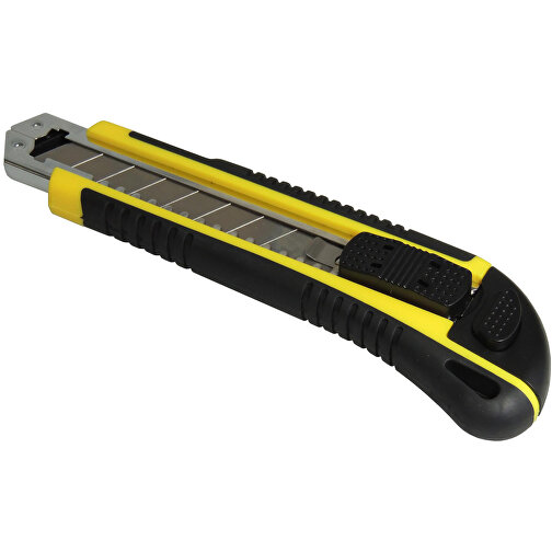Cuttermesser 'Pro' , gelb/schwarz, Kunststoff, 17,00cm x 2,00cm x 4,00cm (Länge x Höhe x Breite), Bild 4