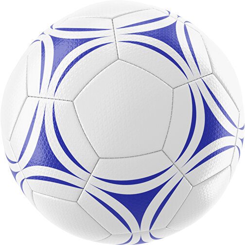 Fußball Platinum 30-Panel-Matchball - Individuell Bedruckt Und Handgenäht , weiß / blau, PU, 4-lagig, , Bild 1