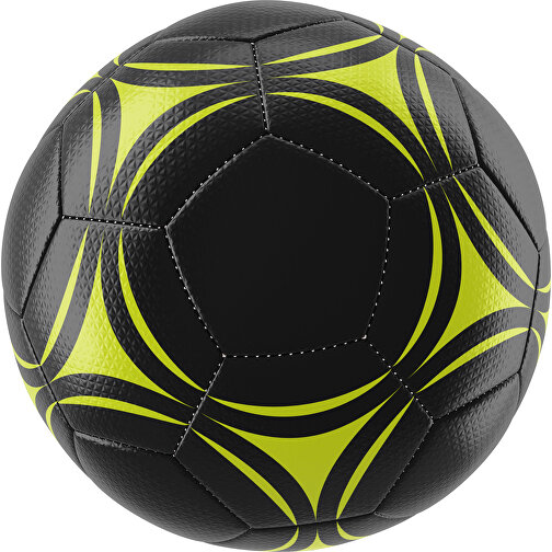 Fußball Platinum 30-Panel-Matchball - Individuell Bedruckt Und Handgenäht , schwarz / hellgrün, PU, 4-lagig, , Bild 1