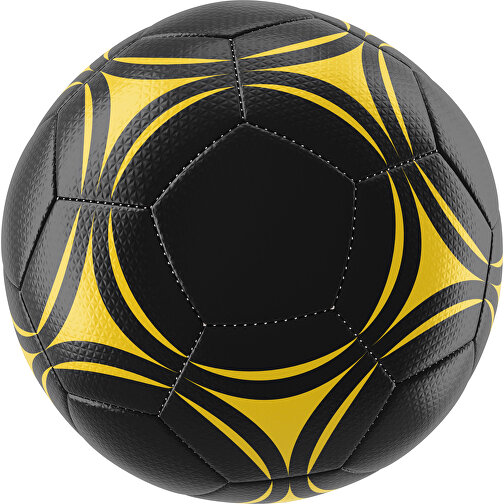 Fußball Platinum 32-Panel-Matchball - Individuell Bedruckt Und Handgenäht , schwarz / sonnengelb, PU, 4-lagig, , Bild 1