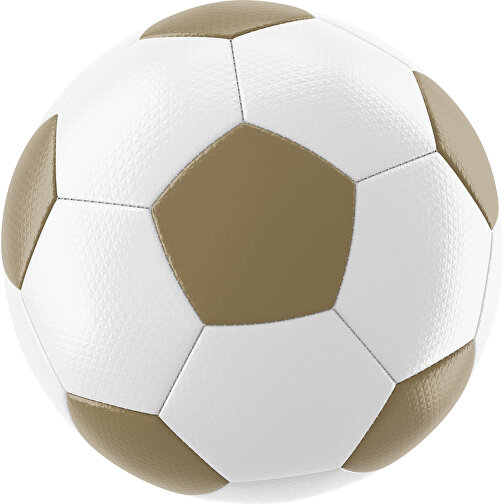 Fußball Platinum 30-Panel-Matchball - Individuell Bedruckt Und Handgenäht , weiß / gold, PU, 4-lagig, , Bild 1