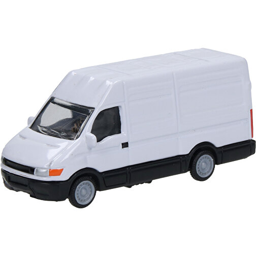 Miniatur-Fahrzeug 'Lieferauto', Weiß , weiß, Metall, 6,50cm x 2,50cm x 2,00cm (Länge x Höhe x Breite), Bild 1