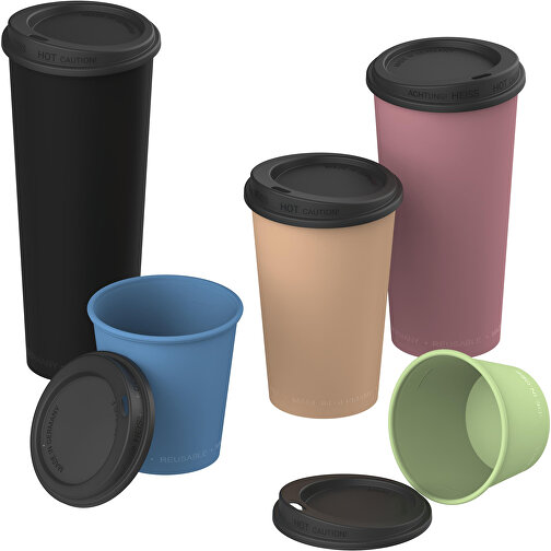 Kaffeebecher 'ToGo', 0,3 L , geselliges grün/schwarz, Kunststoff, 11,50cm (Höhe), Bild 3