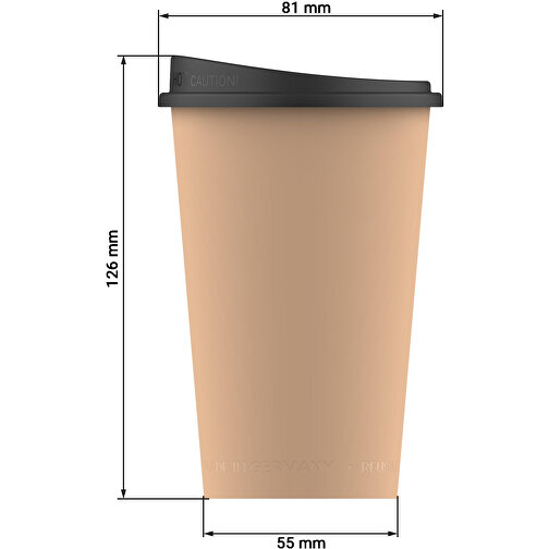 Kaffeebecher 'ToGo', 0,3 L , beständiges braun/schwarz, Kunststoff, 11,50cm (Höhe), Bild 5