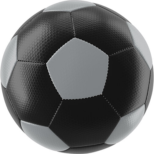 Fußball Platinum 32-Panel-Matchball - Individuell Bedruckt Und Handgenäht , schwarz / silber, PU, 4-lagig, , Bild 1