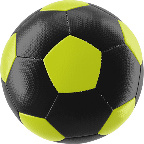 Fußball Platinum 30-Panel-Matchball - Individuell Bedruckt Und Handgenäht , schwarz / hellgrün, PU, 4-lagig, , Bild 1
