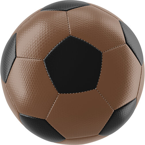 Fußball Platinum 30-Panel-Matchball - Individuell Bedruckt Und Handgenäht , dunkelbraun / schwarz, PU, 4-lagig, , Bild 1