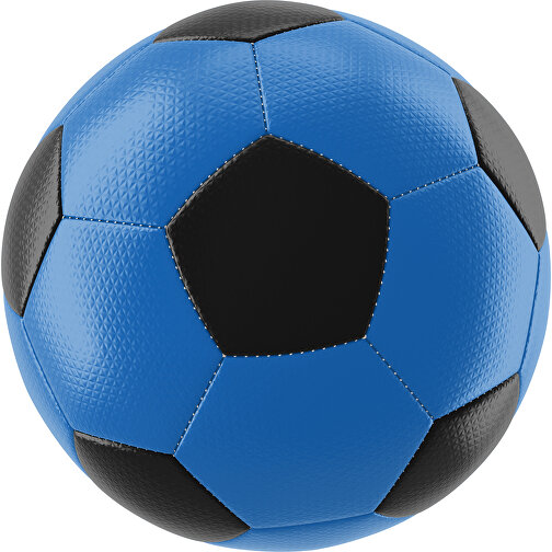 Fußball Platinum 30-Panel-Matchball - Individuell Bedruckt Und Handgenäht , kobaltblau / schwarz, PU, 4-lagig, , Bild 1
