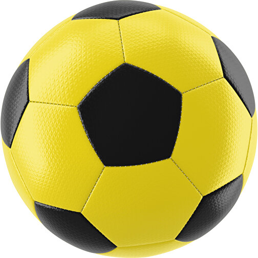 Fußball Platinum 30-Panel-Matchball - Individuell Bedruckt Und Handgenäht , gelb / schwarz, PU, 4-lagig, , Bild 1