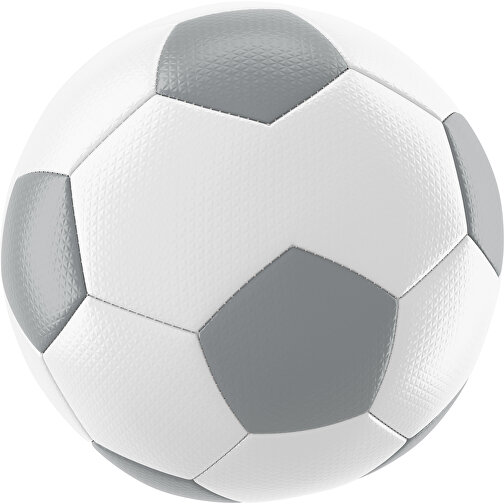 Fußball Platinum 30-Panel-Matchball - Individuell Bedruckt Und Handgnäht , weiß / silber, PU, 4-lagig, , Bild 1