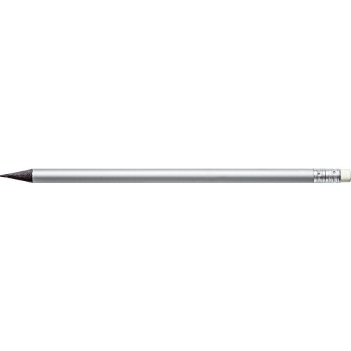 STAEDTLER Bleistift Mit Radiertip, Schwarz Durchgefärbtes Holz , Staedtler, silber, Holz, 18,70cm x 0,80cm x 0,80cm (Länge x Höhe x Breite), Bild 3