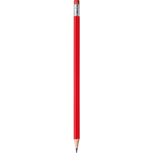 STAEDTLER Bleistift Hexagonal Mit Radiertip , Staedtler, rot, Holz, 18,70cm x 0,80cm x 0,80cm (Länge x Höhe x Breite), Bild 1