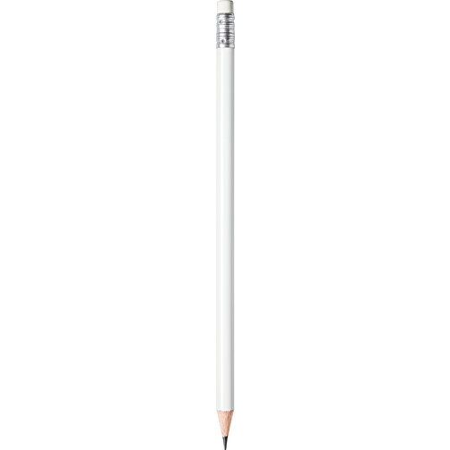 STAEDTLER Bleistift Rund Mit Radiertip , Staedtler, weiß, Holz, 18,70cm x 0,80cm x 0,80cm (Länge x Höhe x Breite), Bild 1