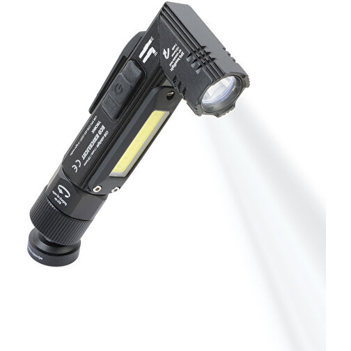 TROIKA Taschenlampe ECO KNICKLICHT , Troika, schwarz, ABS Kunststoff, Aluminium, 14,20cm x 2,20cm x 2,80cm (Länge x Höhe x Breite), Bild 2