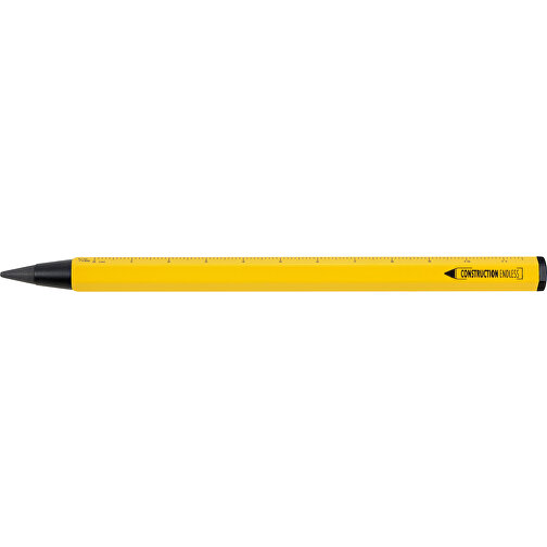 TROIKA Multitasking-Bleistift CONSTRUCTION ENDLESS , Troika, gelb, Aluminium, Metall, 14,70cm x 1,00cm x 1,00cm (Länge x Höhe x Breite), Bild 2