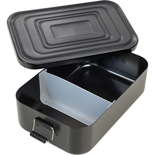TROIKA Lunch-Box TROIKA BLACK BOX XL , Troika, schwarz, Aluminium, 23,60cm x 7,20cm x 14,70cm (Länge x Höhe x Breite), Bild 4