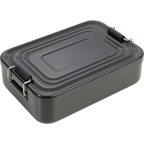 TROIKA Lunch-Box TROIKA BLACK BOX , Troika, schwarz, Aluminium, 17,90cm x 5,50cm x 11,60cm (Länge x Höhe x Breite), Bild 1