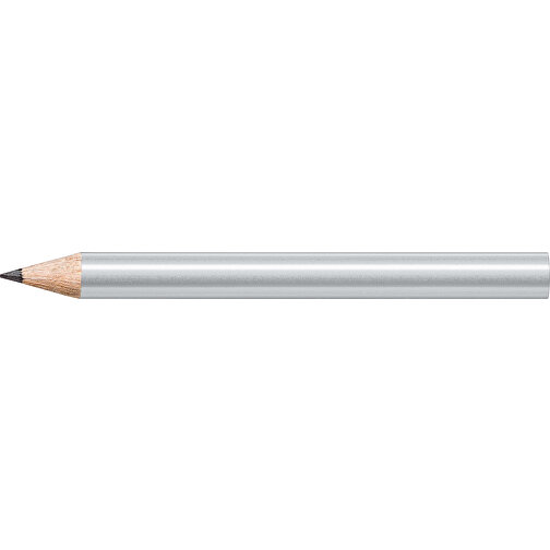 STAEDTLER Bleistift Rund, Halbe Länge , Staedtler, silber, Holz, 8,70cm x 0,80cm x 0,80cm (Länge x Höhe x Breite), Bild 3
