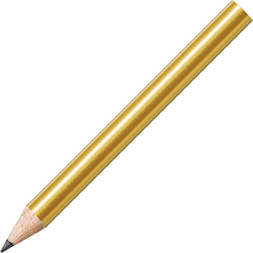 STAEDTLER Bleistift Rund, Halbe Länge , Staedtler, gold, Holz, 8,70cm x 0,80cm x 0,80cm (Länge x Höhe x Breite), Bild 2