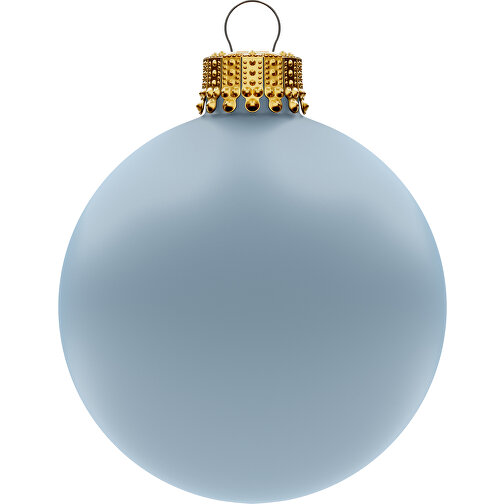 Boule de Noël moyenne 66 mm, couronne or, mate, Image 1