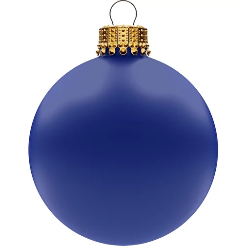 Boule de Noël moyenne 66 mm, couronne or, mate, Image 1
