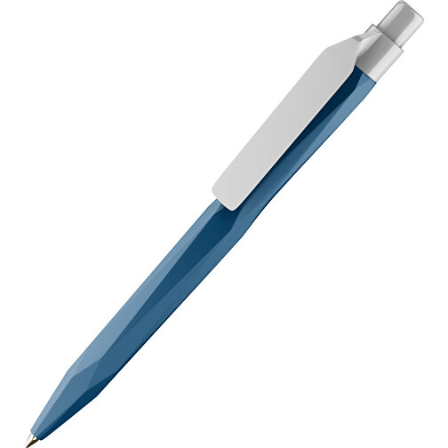 Prodir QS20 PMP-P Clip Flat Druckkugelschreiber , Prodir, dunkelblau grau, Kunststoff, 14,10cm x 1,60cm (Länge x Breite), Bild 1