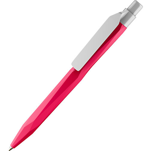 Prodir QS20 PMP-P Clip Flat Druckkugelschreiber , Prodir, rot grau, Kunststoff, 14,10cm x 1,60cm (Länge x Breite), Bild 1