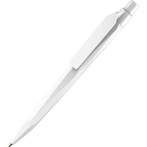Prodir QS20 PMP-P Clip Flat Druckkugelschreiber , Prodir, weiss, Kunststoff, 14,10cm x 1,60cm (Länge x Breite), Bild 1
