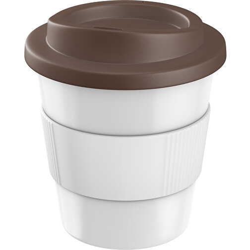 Americano® Primo 250 Ml Becher Mit Schutzring , weiß / braun / weiß, PP-Kunststoff, Silikon, 10,00cm (Höhe), Bild 1