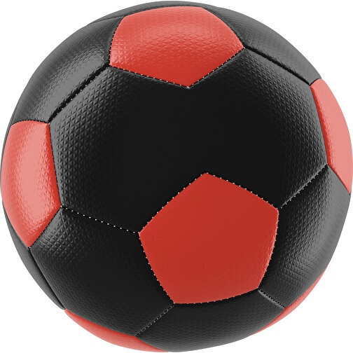 Fußball Platinum 30-Panel-Matchball - Individuell Bedruckt Und Handgenäht , schwarz / rot, PU, 4-lagig, , Bild 1