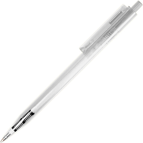 Kugelschreiber Kuma Transparent , transparent weiß, ABS, 14,50cm (Länge), Bild 1