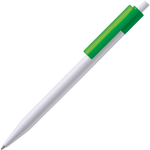 Kugelschreiber Kuma Hardcolour , weiß / grün, ABS, 14,50cm (Länge), Bild 1