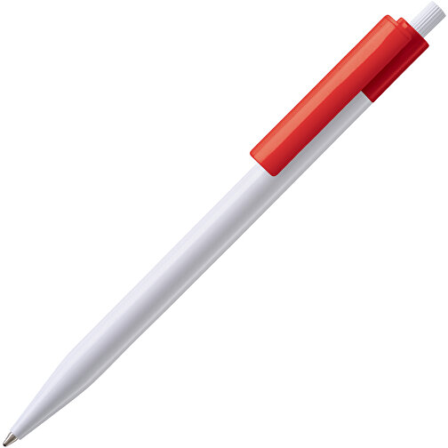 Kugelschreiber Kuma Hardcolour , weiß / rot, ABS, 14,50cm (Länge), Bild 1