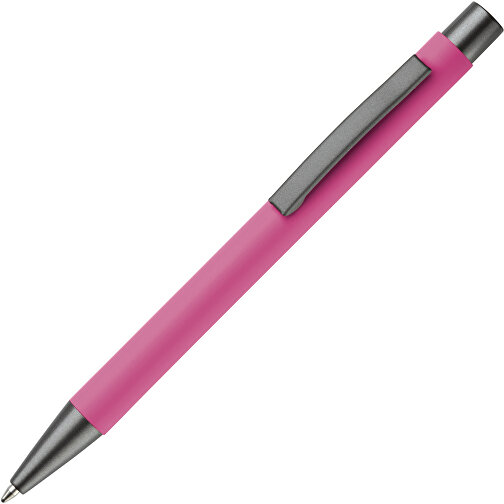 Metallkugelschreiber New York Soft-Touch , rosa, Aluminium & Metall, 13,60cm (Länge), Bild 1