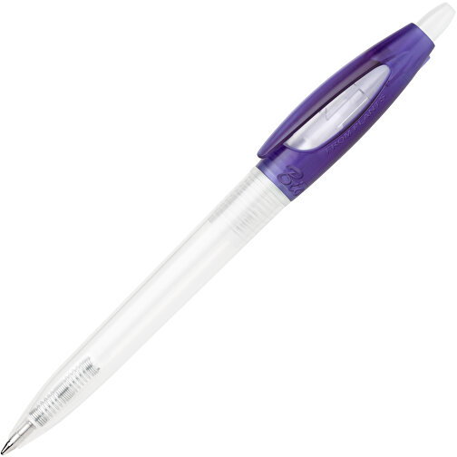 Kugelschreiber Bio-S! Clear Transparent , mattes lila, PLA, 13,80cm (Länge), Bild 1