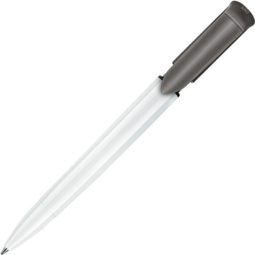 Kugelschreiber S40 Colour Hardcolour , weiß / grau, ABS, 13,90cm (Länge), Bild 1