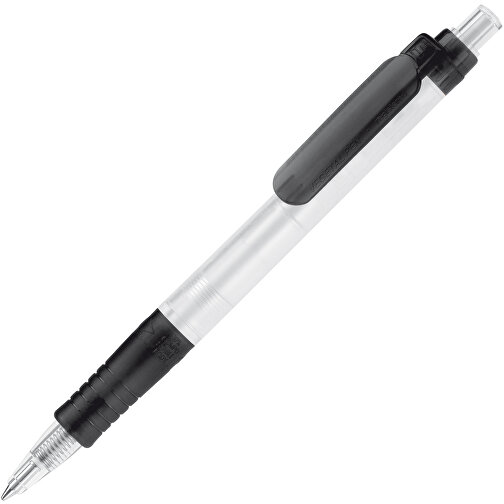 Kugelschreiber Vegetal Pen Clear Transparent , gefrostet schwarz, PLA, 13,70cm (Länge), Bild 1