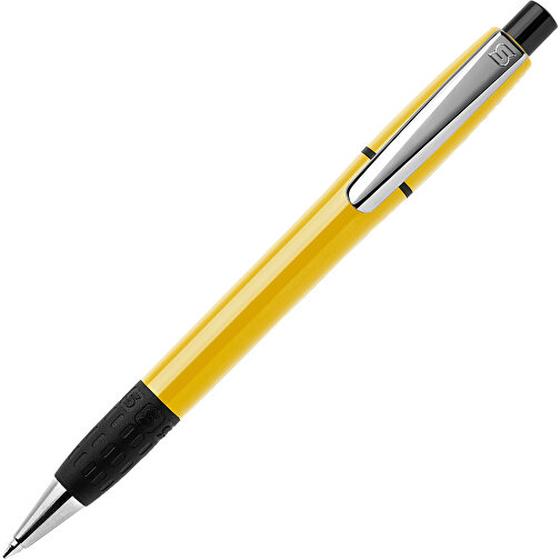Kugelschreiber Semyr Grip Hardcolour , gelb, ABS & Metall, 13,70cm (Länge), Bild 1