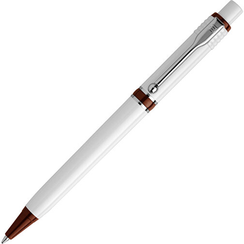 Kugelschreiber Raja Hardcolour , weiss / dunkelrot, ABS & Metall, 14,00cm (Länge), Bild 1