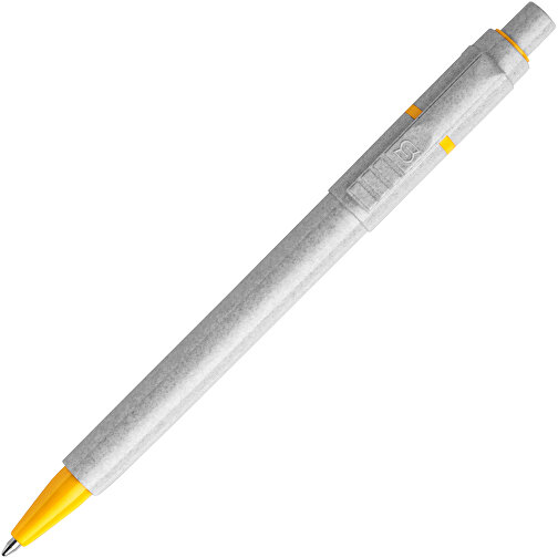 Kugelschreiber Baron Stone Hardcolour , grau / gelb, ABS, 13,30cm (Länge), Bild 1