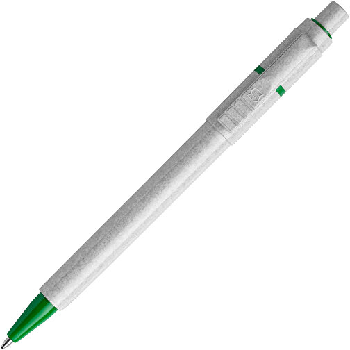 Kugelschreiber Baron Stone Hardcolour , grau / grün, ABS, 13,30cm (Länge), Bild 1